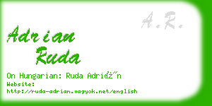 adrian ruda business card